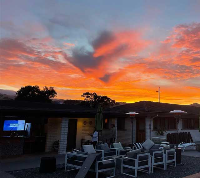 evenings by the pool